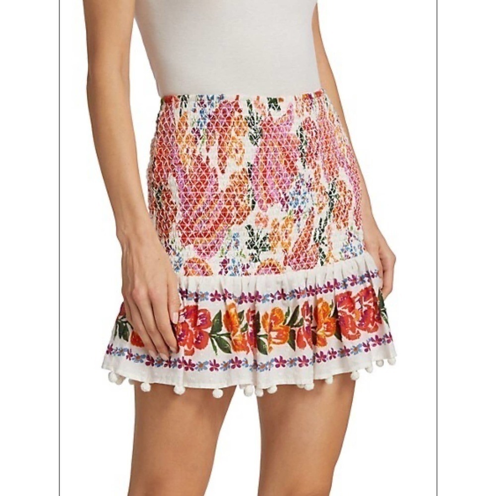 Farm Rio Spring Bananas Smocked‎ Mini Skirt - Picture 4 of 11